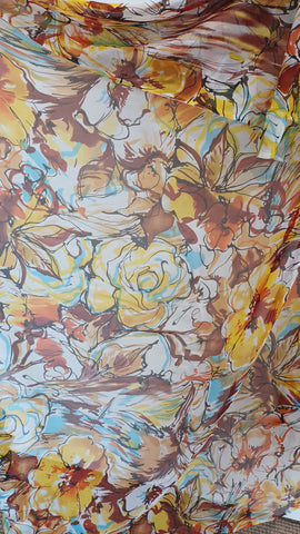 Autumn Leaves Silk Fabric
