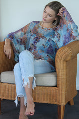 Kaftan Blouse Mermaid Blues -SALE