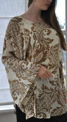 Mocca Cream Paisley Kaftan